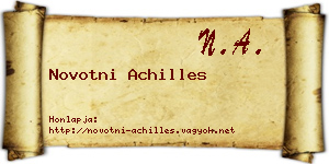 Novotni Achilles névjegykártya
